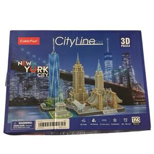 CubicFun New York City 3D Puzzle CityLine Skyline 123 Piece factory Sealed Board